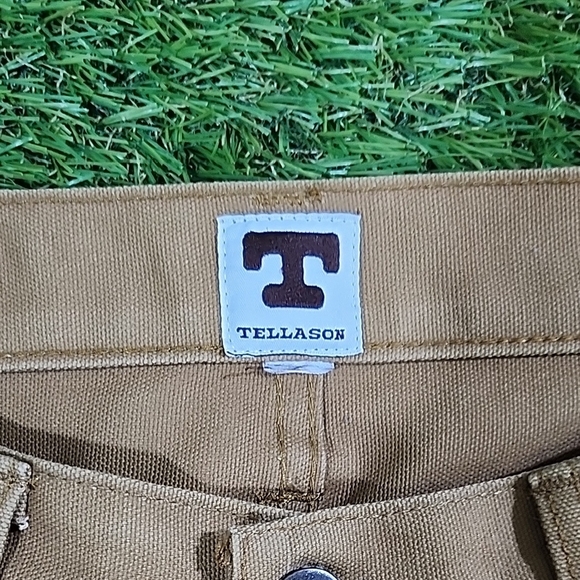 Tellason Men's Tan Chinos Work Pants Style. Straight Leg - Picture 8 of 8